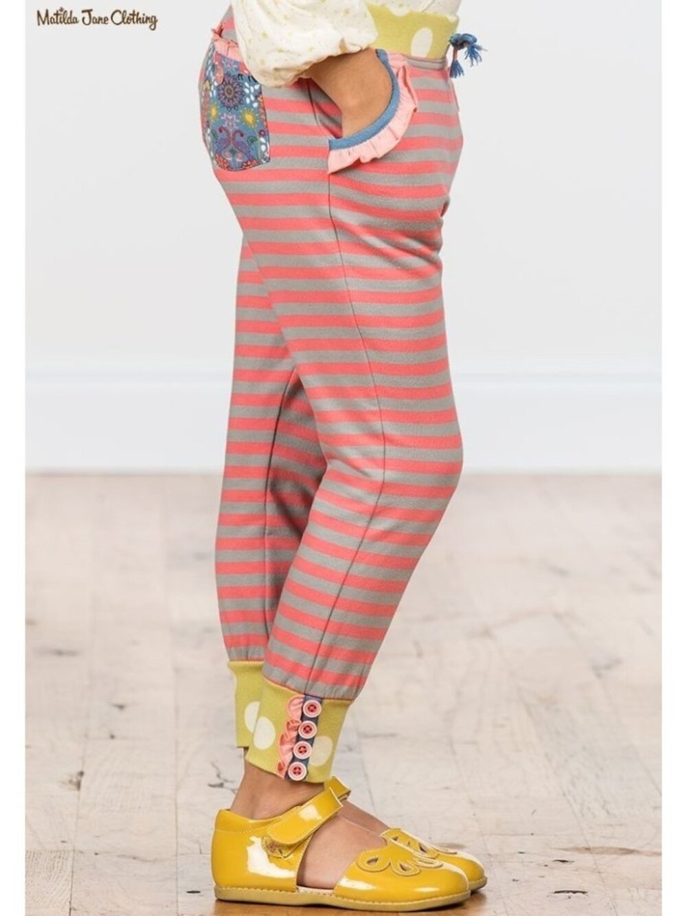 MATILDA JANE Step It Up Jogger Sweatpants Mixed Prints, Size 10
